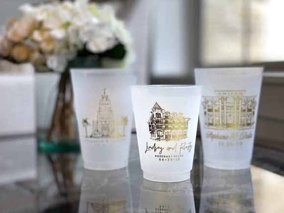Frosted Wedding Cups