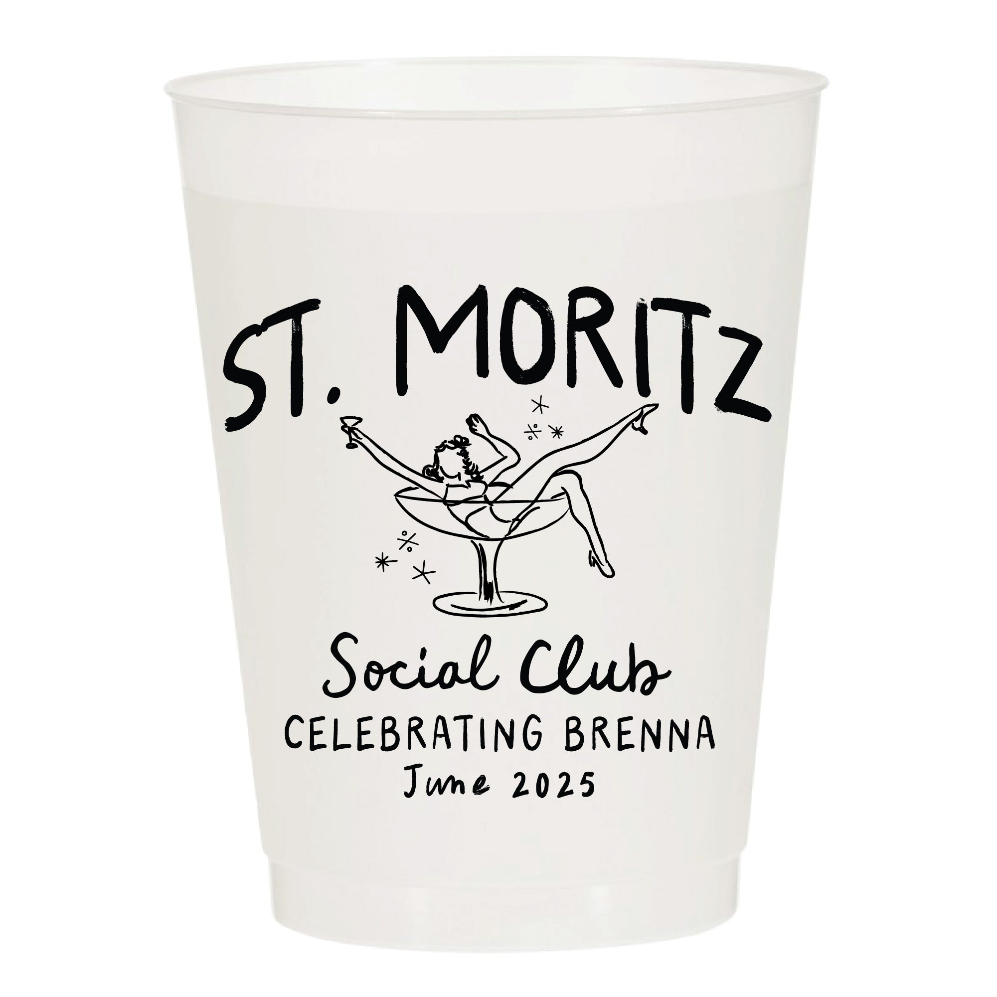 Martini Social Club (any location) Bachelorette Party Frosted Cups