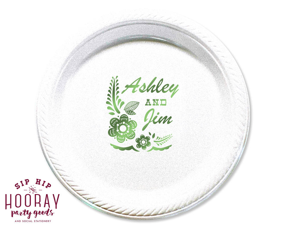 Destination Wedding Dessert Plates #1825 – SipHipHooray
