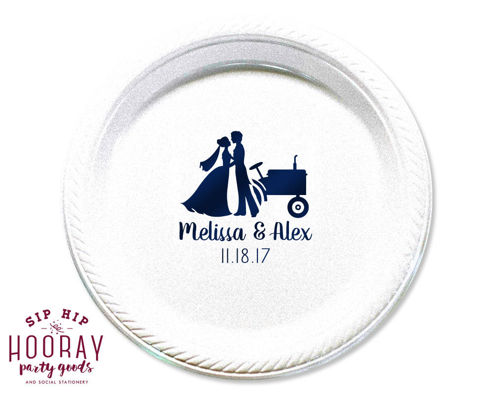 Country Wedding Dessert Plates #1876 – SipHipHooray