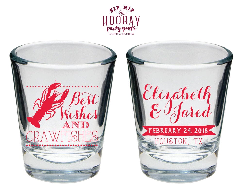 Best Wishes Crawfishes Shot Glass Design #1945, image size:1000x800