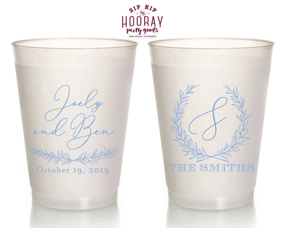 Personalized Wedding 16oz Frosted Cups #1962 Default Title #MWS Options 710072196