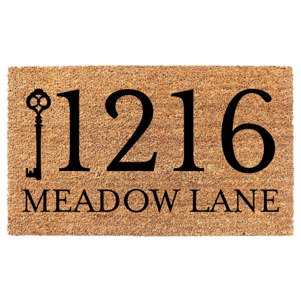 Address Numbers Key Custom Doormat