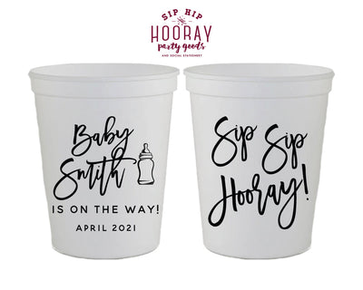 Sip Sip Hooray Baby Shower Stadium Cup