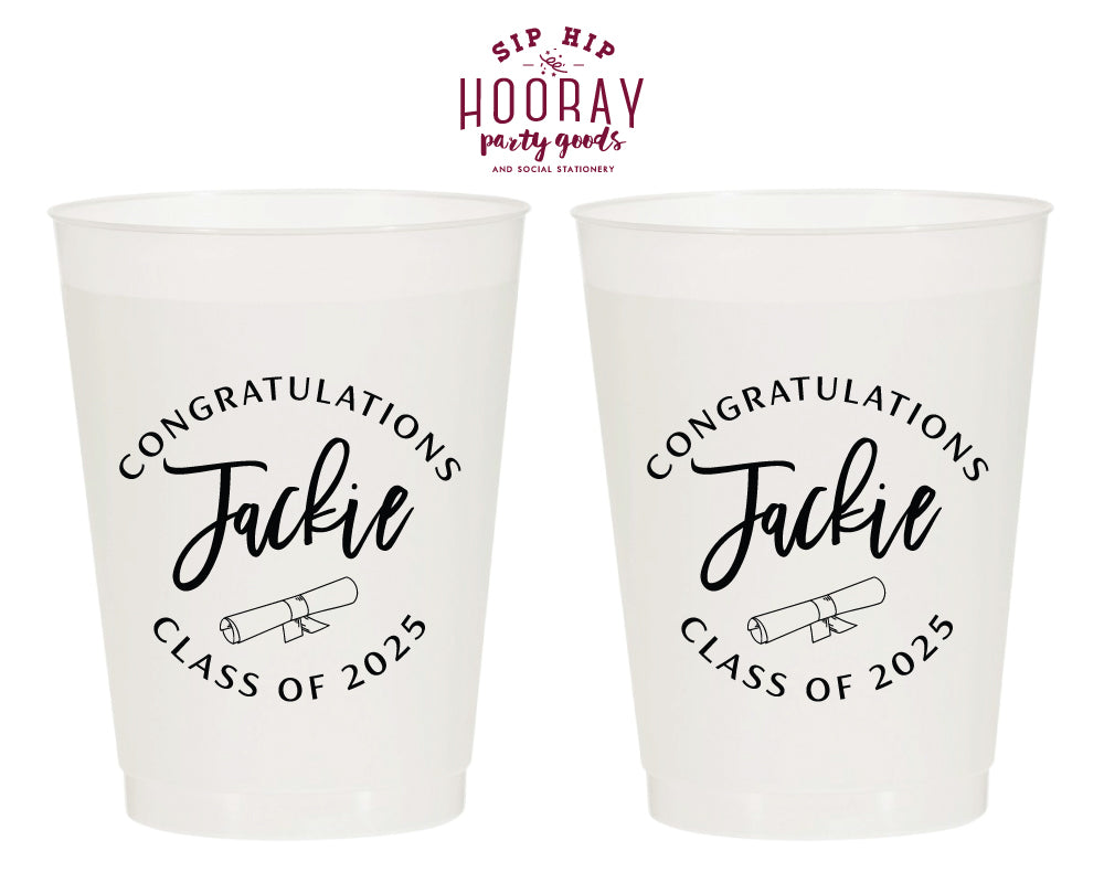 Class of 2025 Graduation Frosted Cups