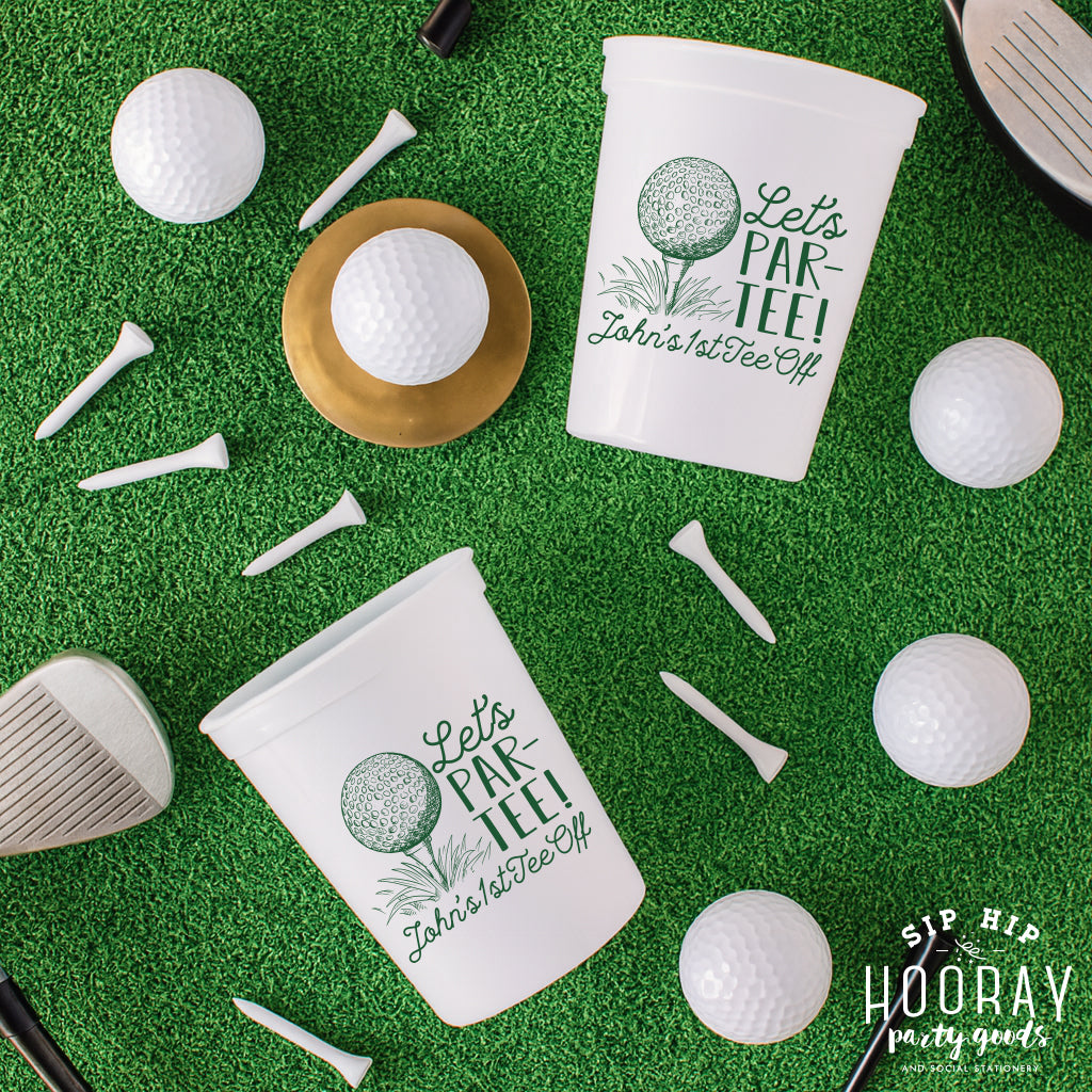 Let's Par Tee Golf Birthday Party Stadium Cups