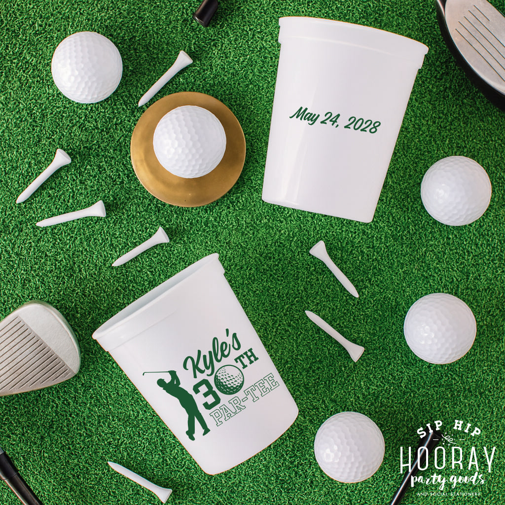 30th Golf Birthday Custom Stadium Cups