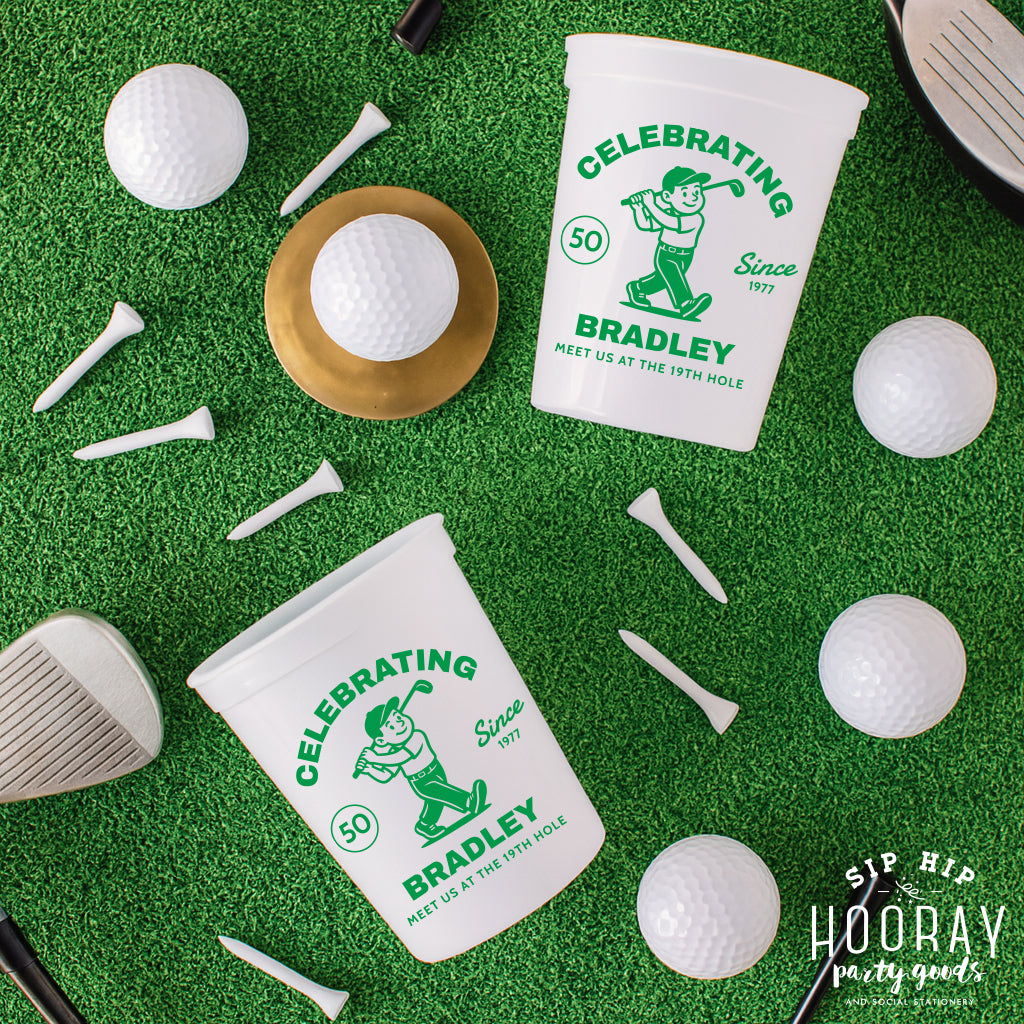 19th Hole Golf Birthday Stadium Cups