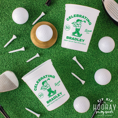 19th Hole Golf Birthday Stadium Cups