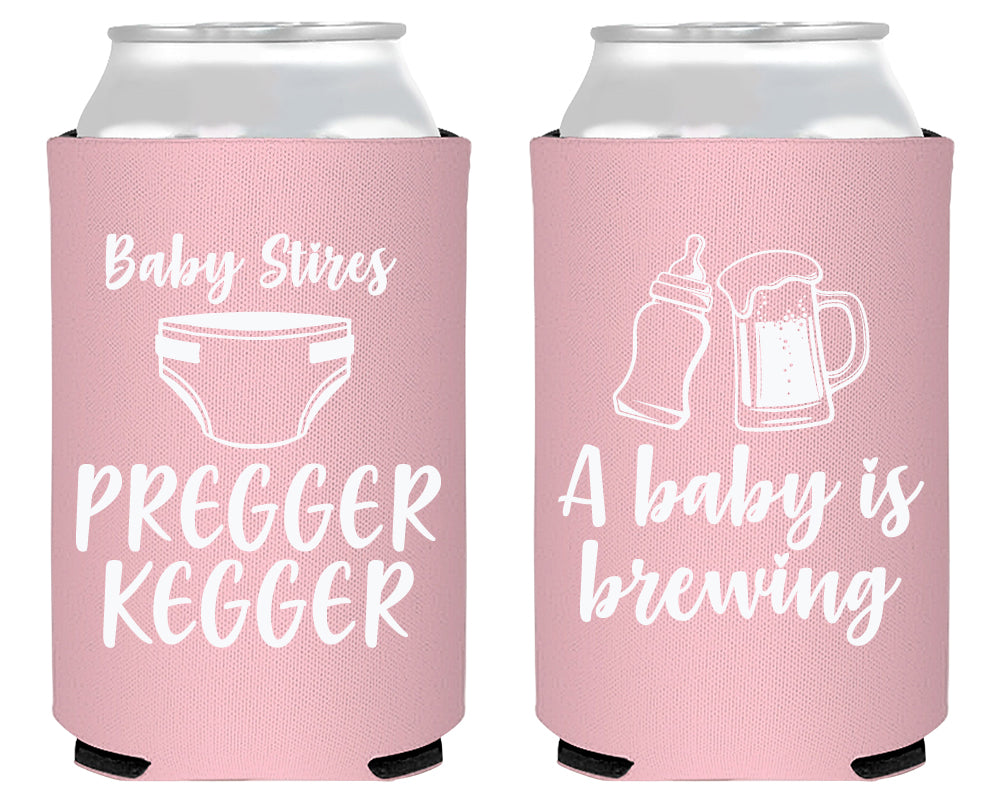 Pregger Kegger Baby Shower Foam Can Cooler