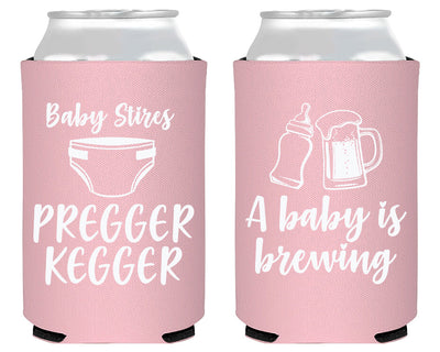 Pregger Kegger Baby Shower Foam Can Cooler