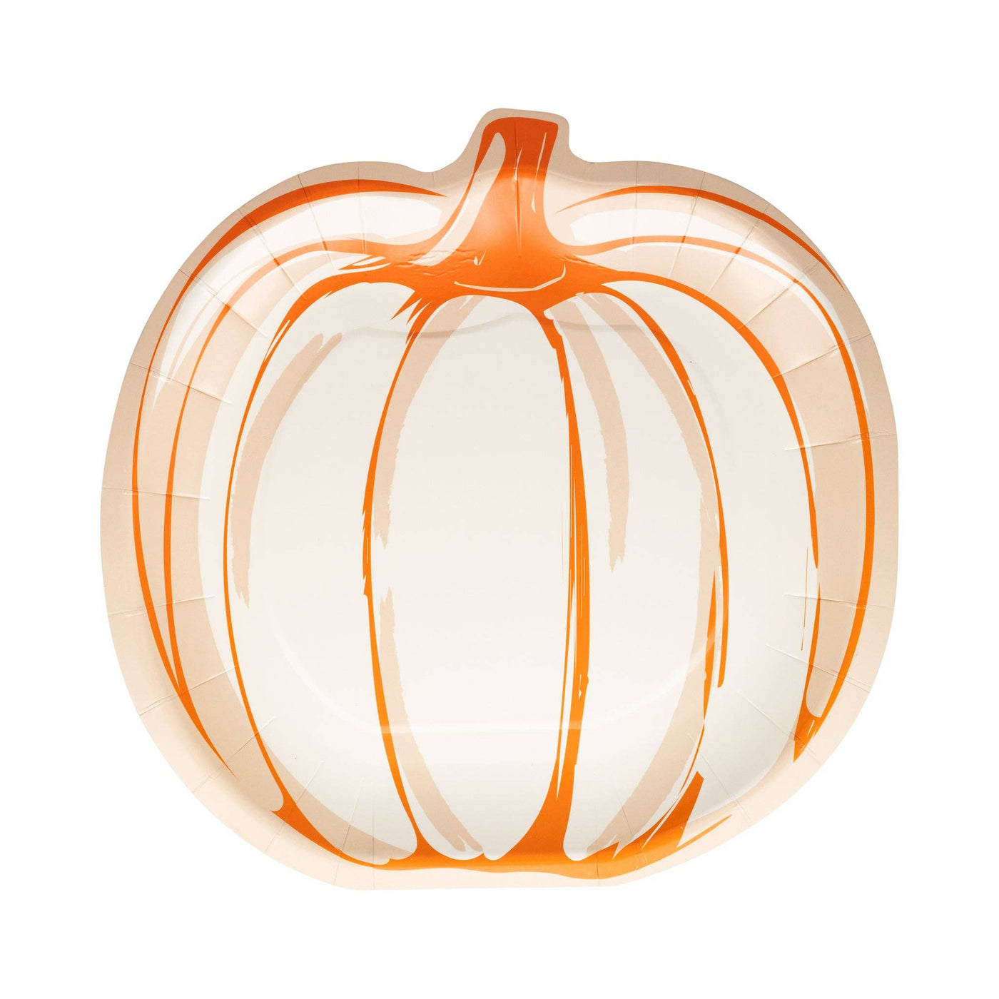 Fall Halloween Falloween Pumpkin Shaped Paper Plate
