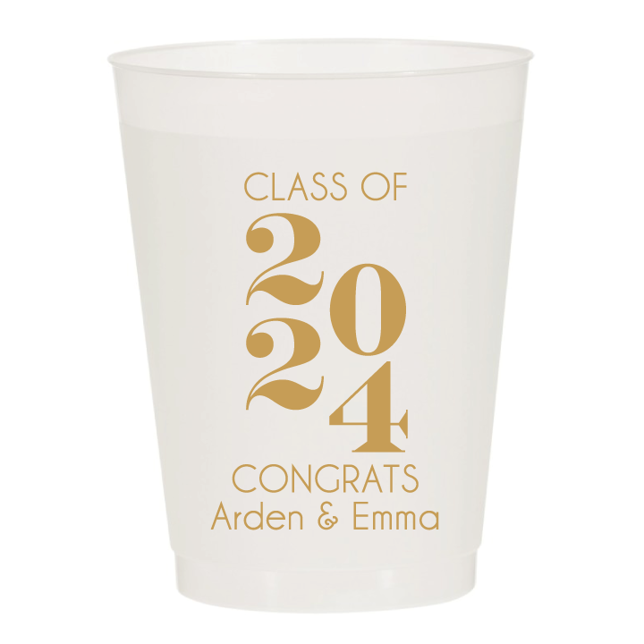 Class of 2024 Graduation Party Frosted Cups