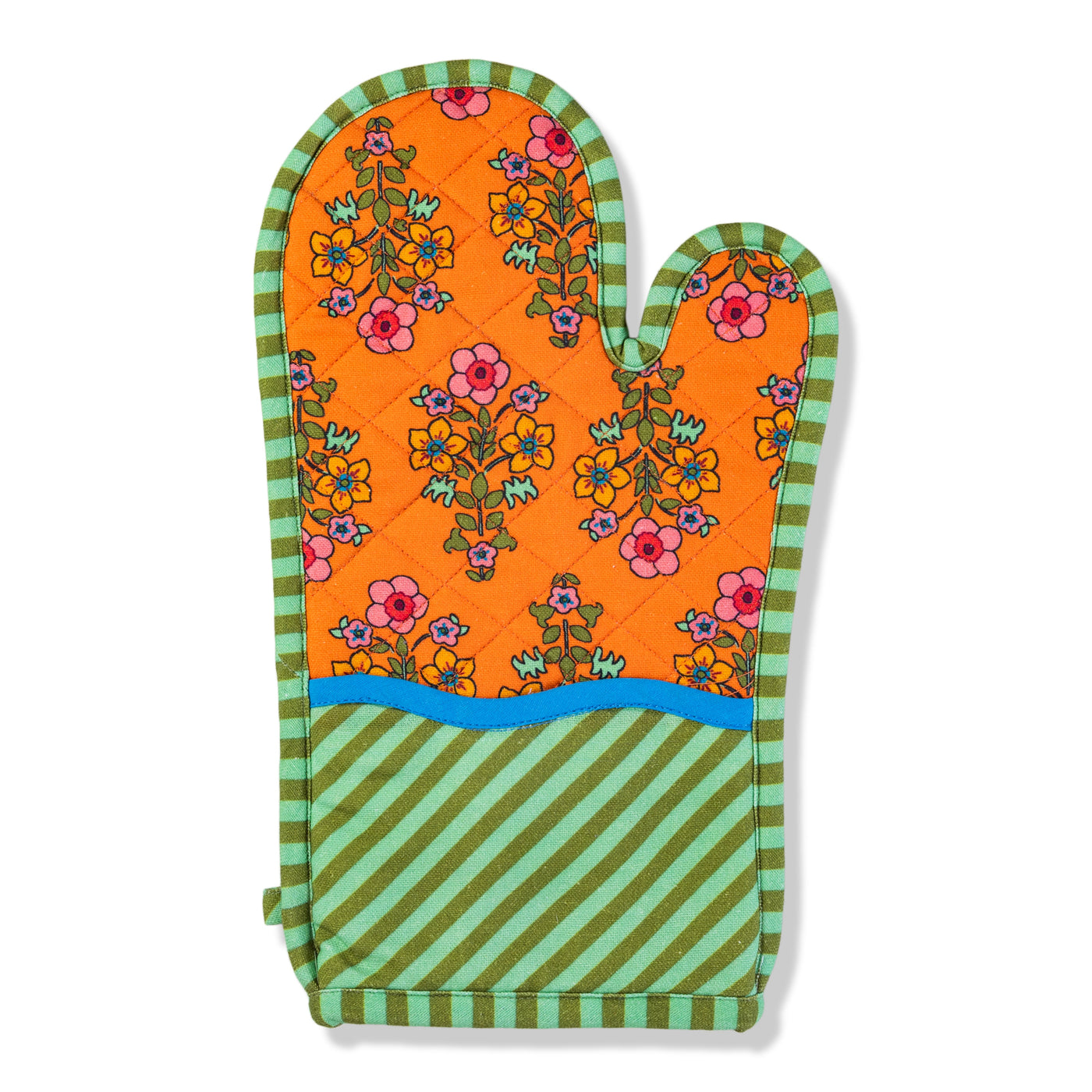 Orange Pot Holder & Oven Mitt