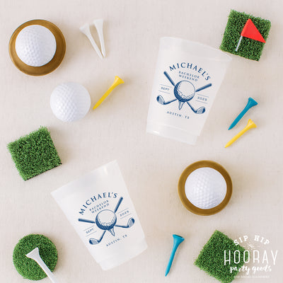 Personalized Bachelor Golf Weekend Frosted Cups