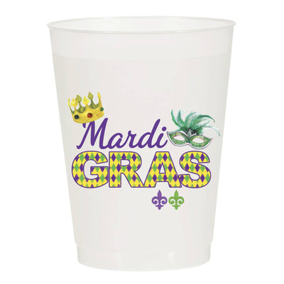 Mardi Gras Frosted Cups - Mardi Gras
