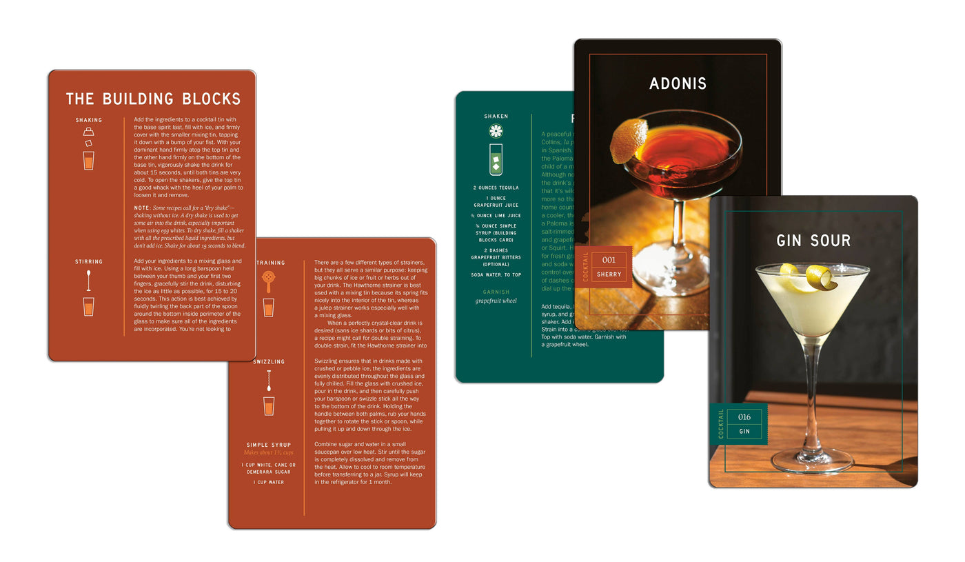 The Essential Cocktail Deck | Laminated Recipe Cards in Storage Box