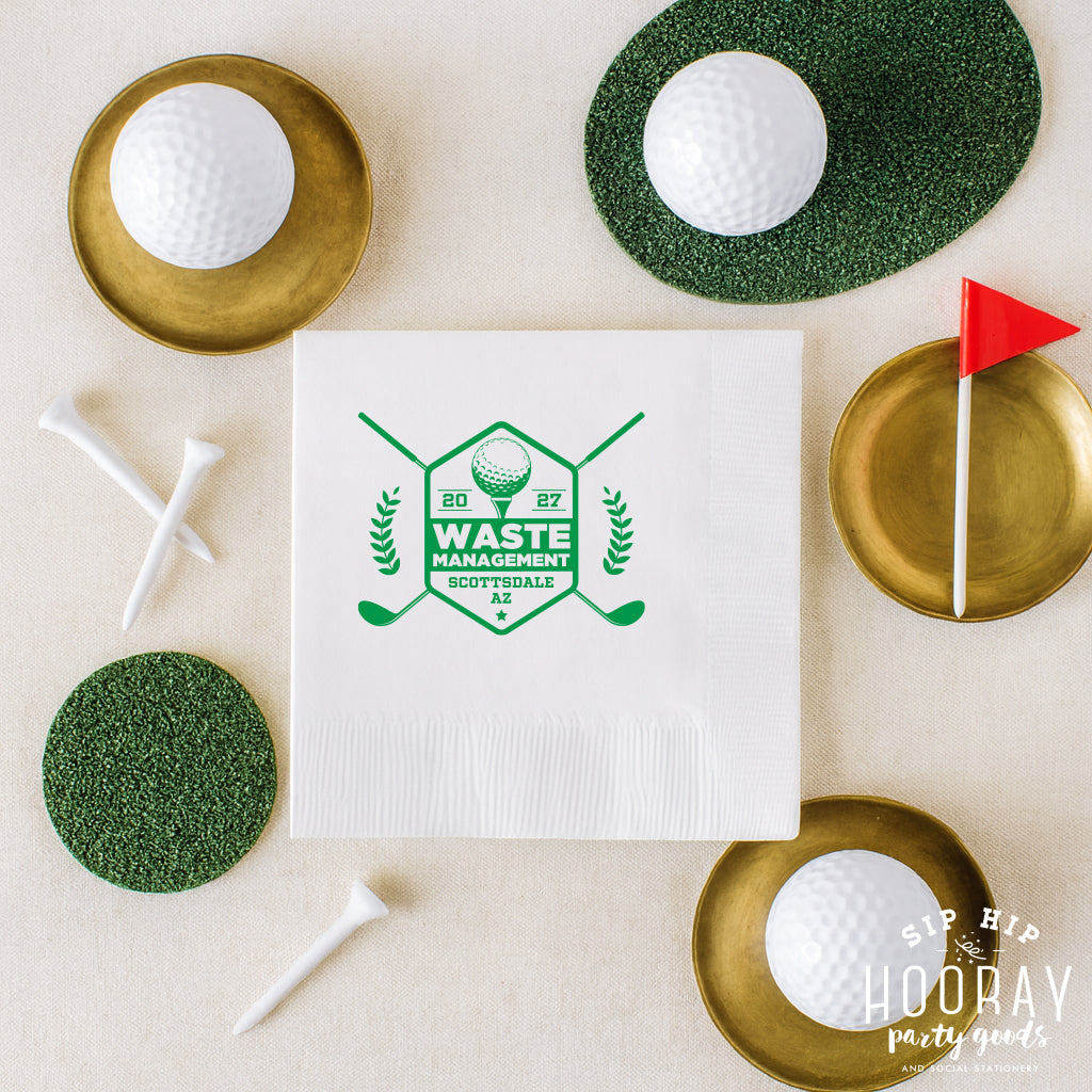 Let&amp;#39;s Par-tee Golf Crest Napkins – SipHipHooray