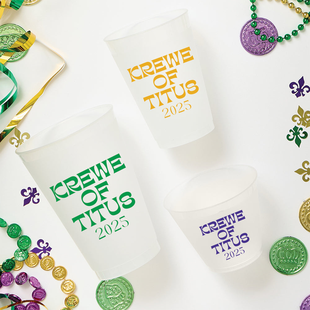 Custom Krewe Frosted Cups