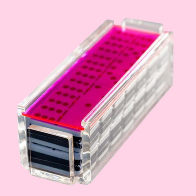 "El Tigre" Domino Set - Neon Pink