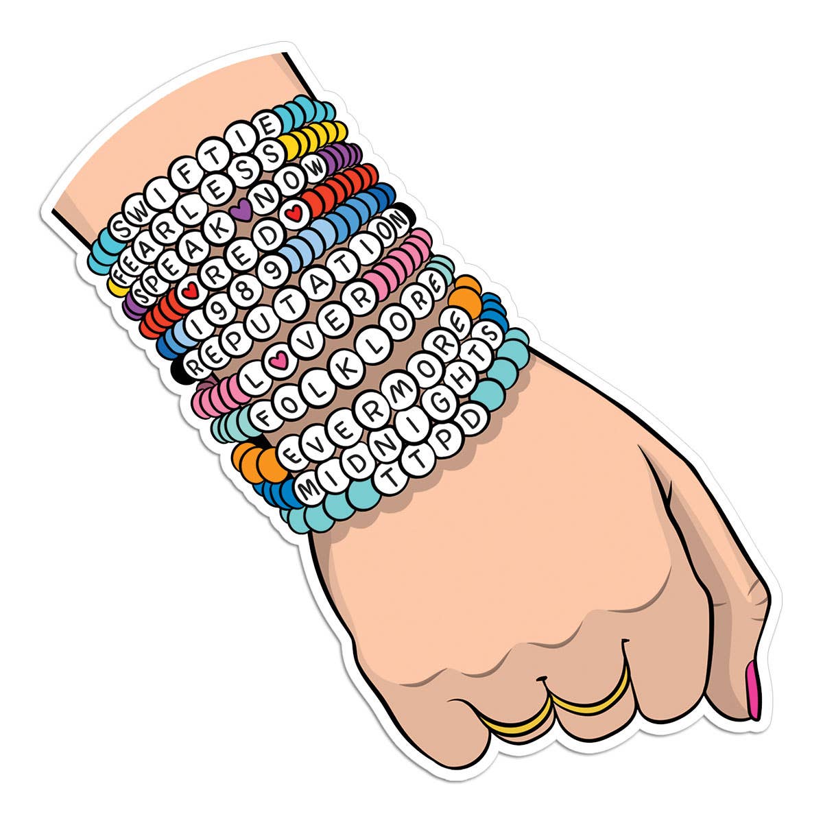 Taylor Friendship Bracelets Die Cut Sticker