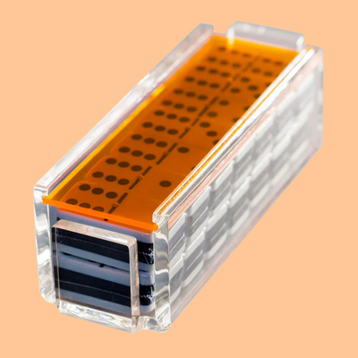 "El Tigre" Domino Set -Neon Orange