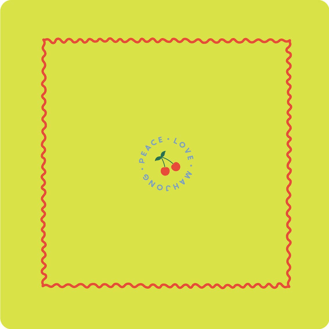Mats: Chartreuse with Cherries | Peace Love Mahjong
