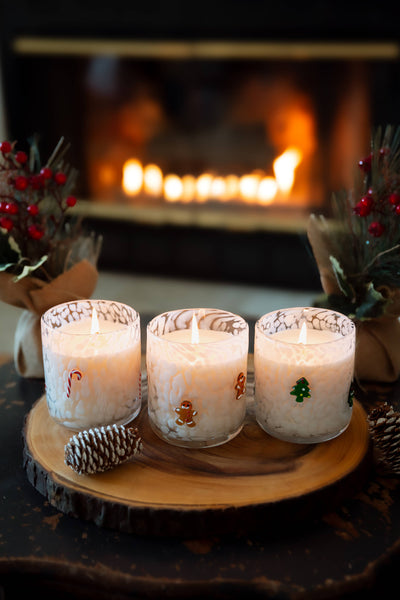 Candy Cane Holiday Confetti Icon 12oz Candle