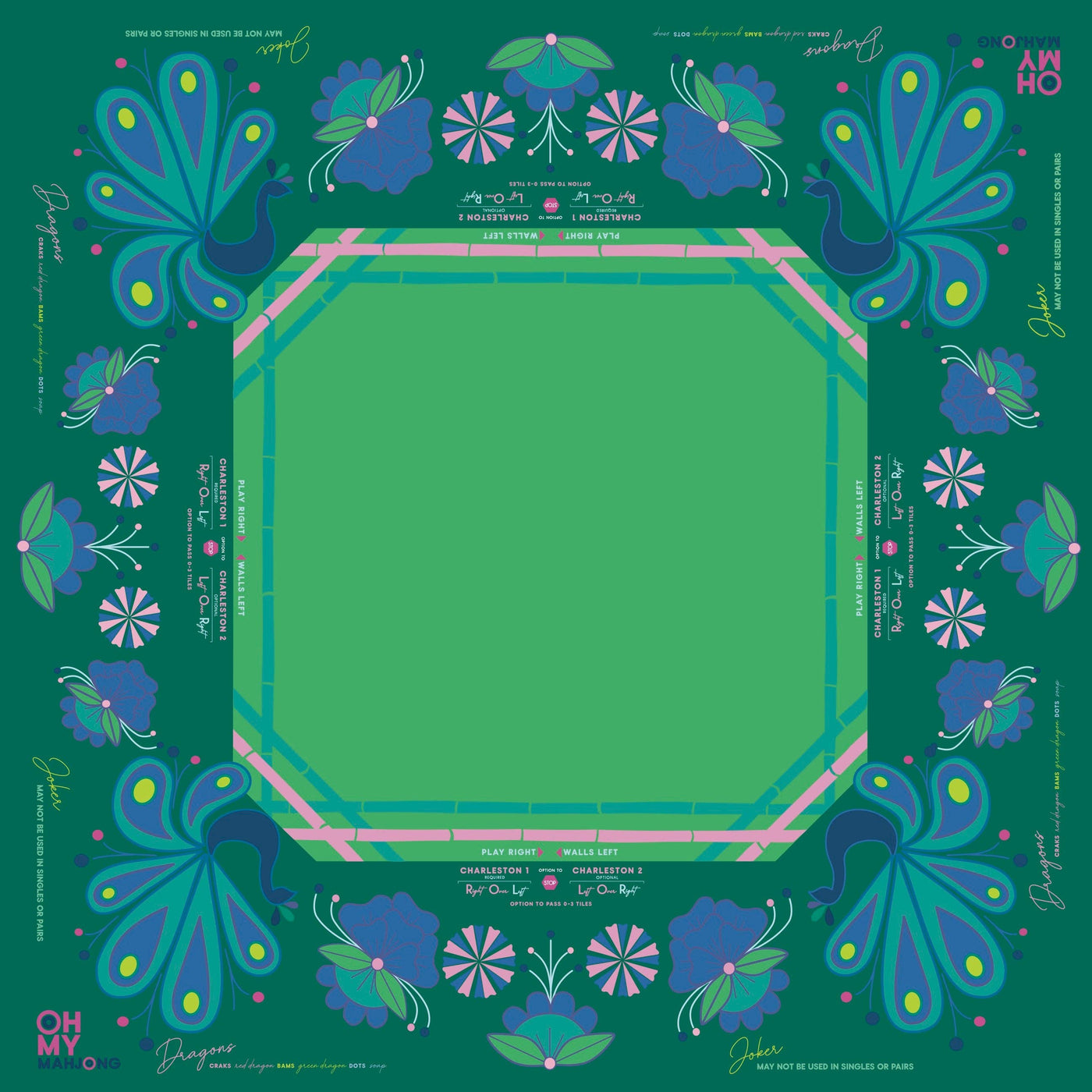 Birdie Green Mahjong Mat