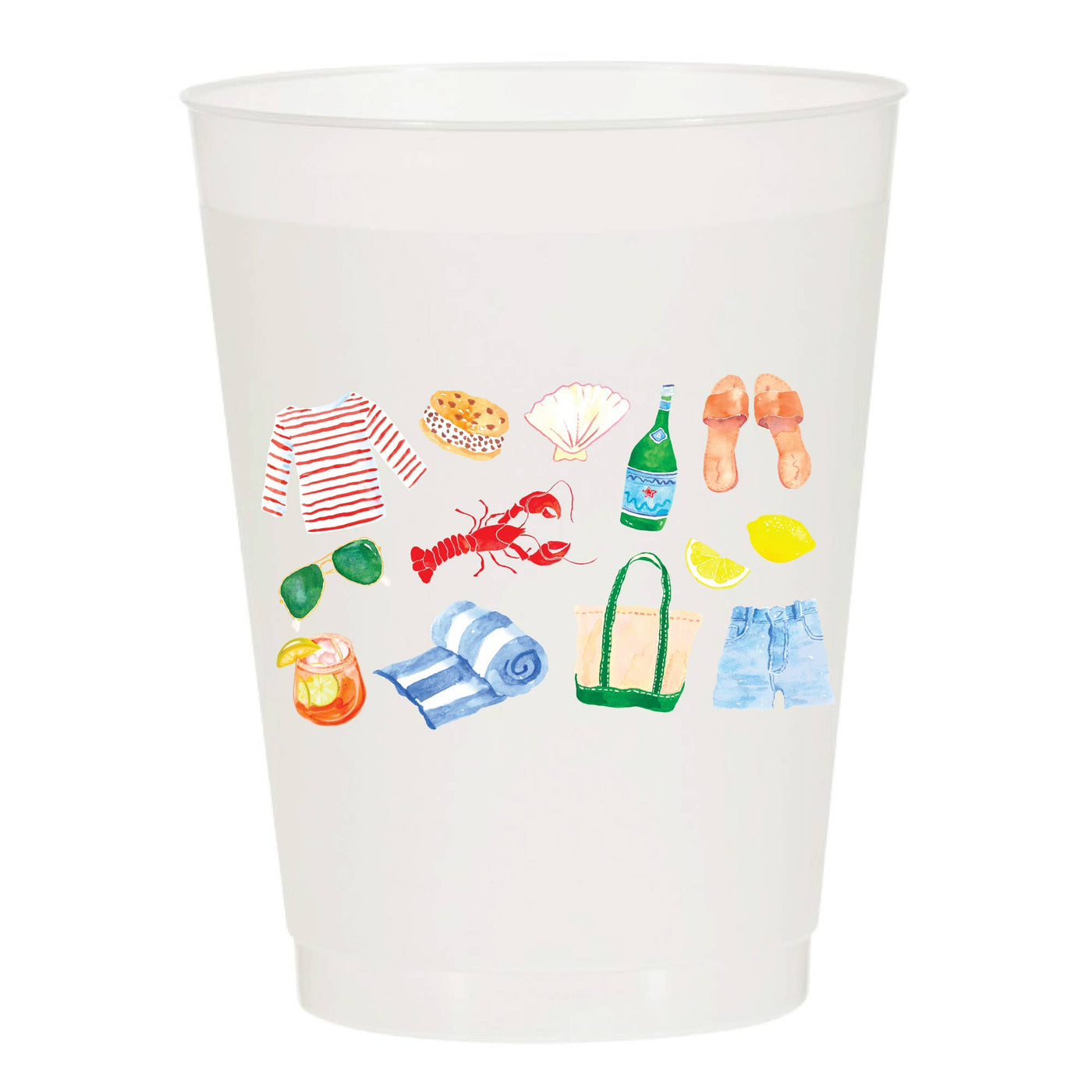 Summer Living Frosted Cups - Summer