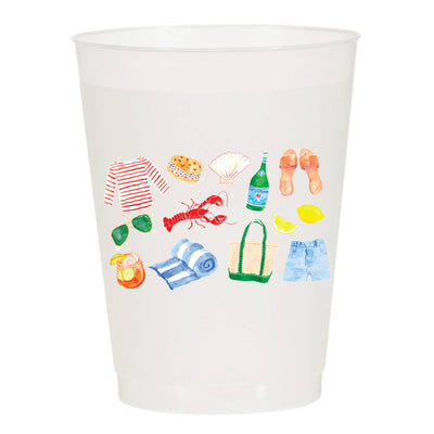 Summer Living Frosted Cups - Summer