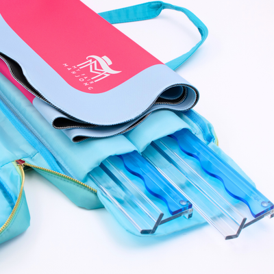 Wavy Acrylic Mahjong Racks | Magnetic Pushers: Pink