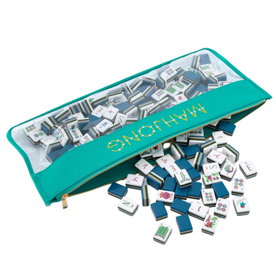 Aqua Bamboo Bag - Oh My Mahjong