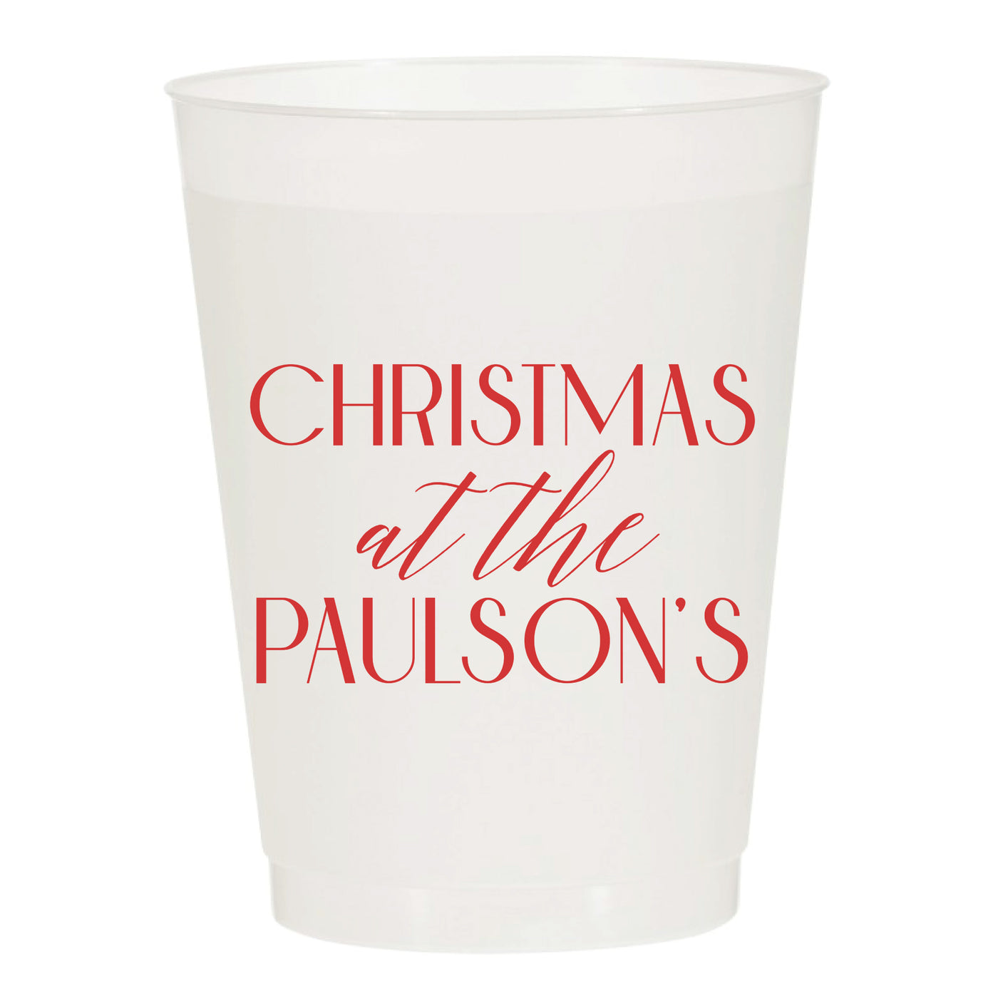 At Home Collection | Custom Christmas Frosted Cups