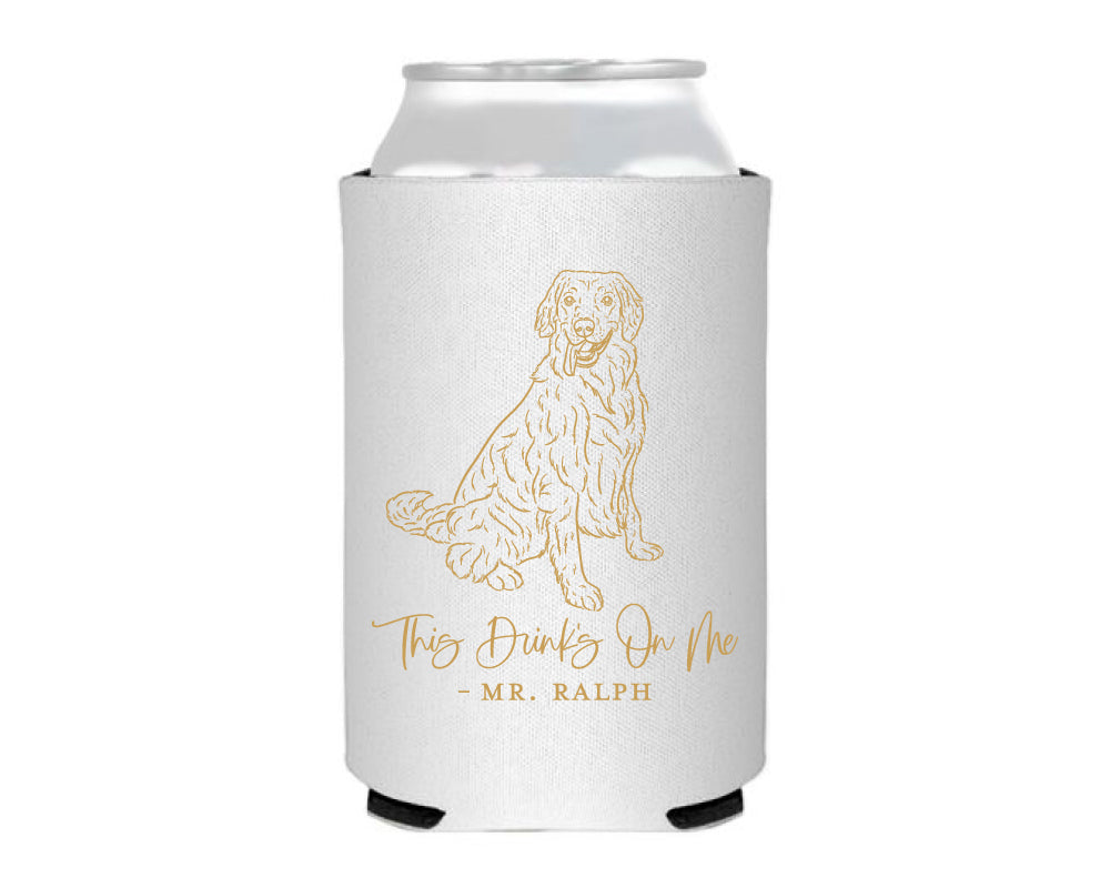 At Home Collection | Custom At Home Pet Drawing Can Coolers, #2