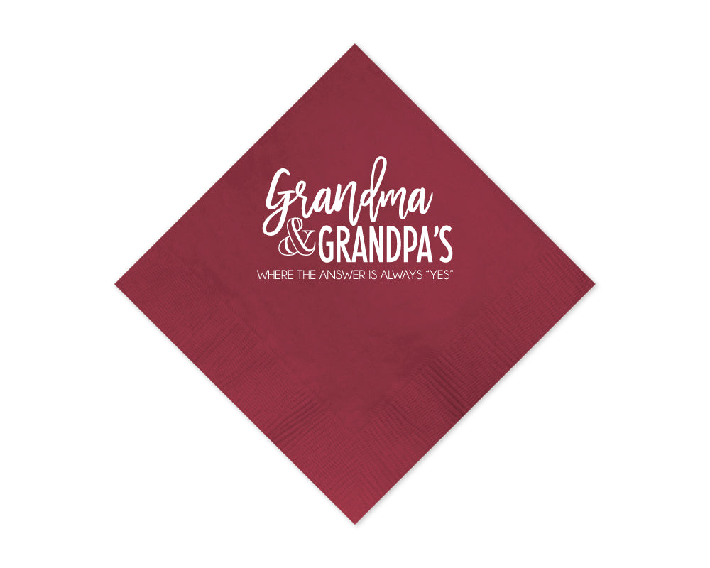 At Home Collection | Custom Grandparents House Napkins, #8