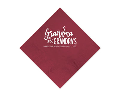 At Home Collection | Custom Grandparents House Napkins, #8