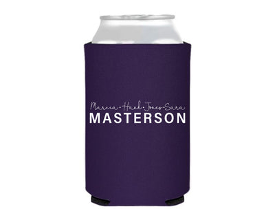 At Home Collection | Custom Last Name Family House Can Cooler, #18