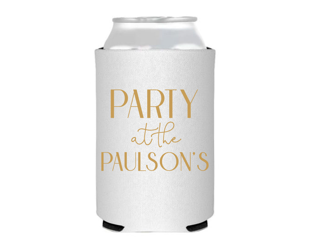 At Home Collection | Custom Last Name Family House Can Coolers, #19