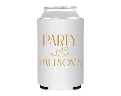 At Home Collection | Custom Last Name Family House Can Coolers, #19