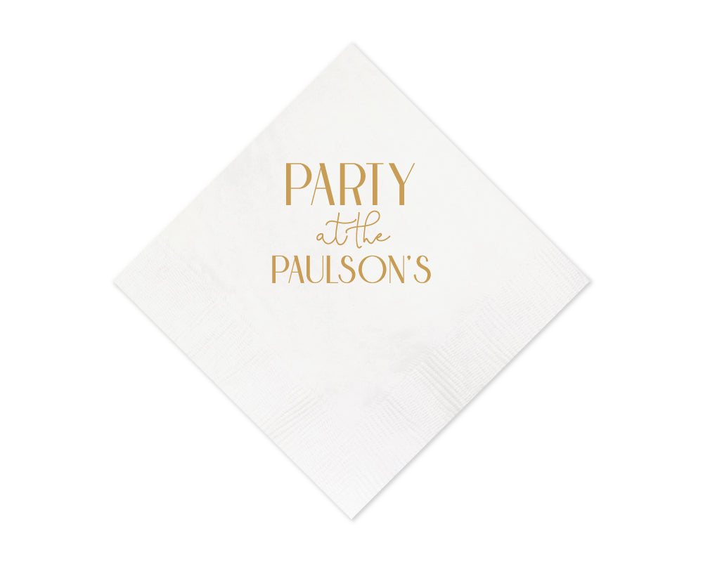 At Home Collection | Custom Last Name Family House Napkins, #19