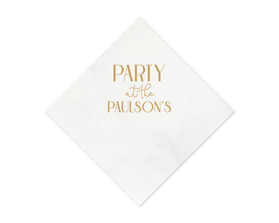 At Home Collection | Custom Last Name Family House Napkins, #19