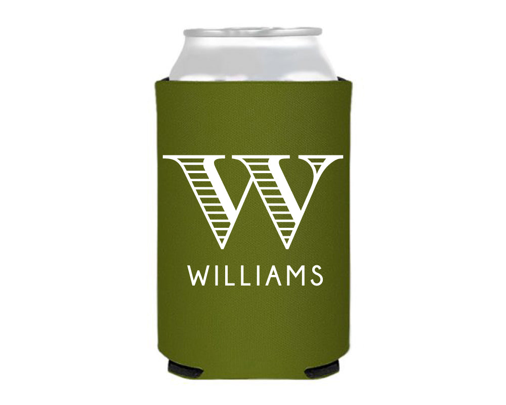 At Home Collection | Custom Last Name Initial Monogrammed Can Coolers, #20