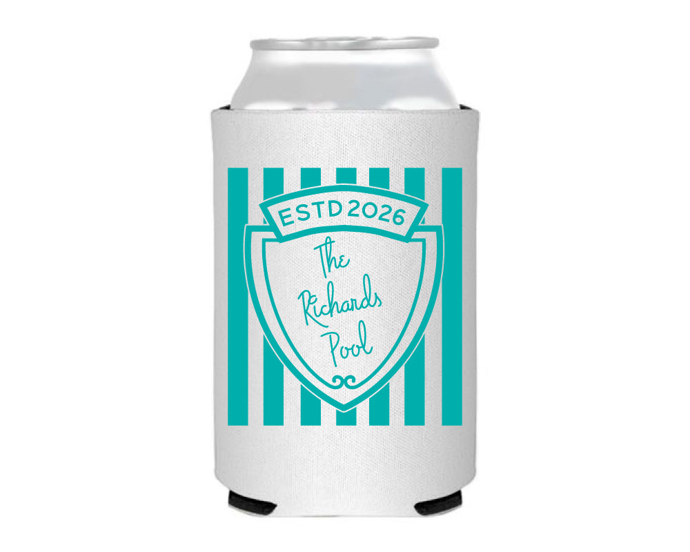 At Home Collection | Custom Last Name Pool Can Coolers, #21