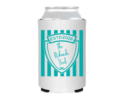 At Home Collection | Custom Last Name Pool Can Coolers, #21