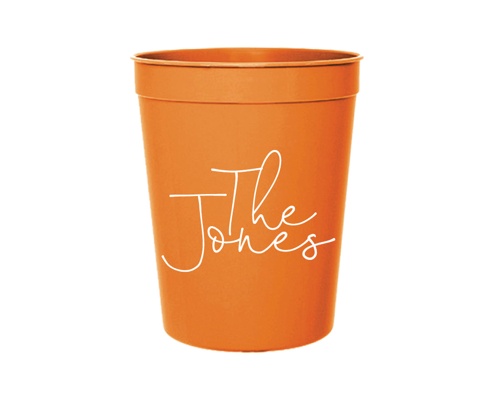 At Home Collection | Custom Last Name Stadium Cups, #12