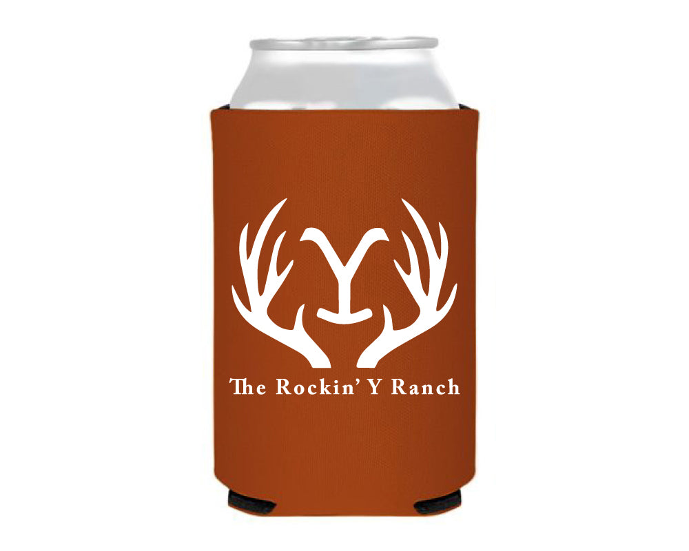 At Home Collection | Custom Ranch Brand Antlers Can Cooler, #28