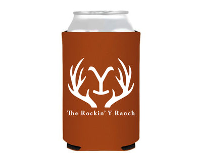 At Home Collection | Custom Ranch Brand Antlers Can Cooler, #28