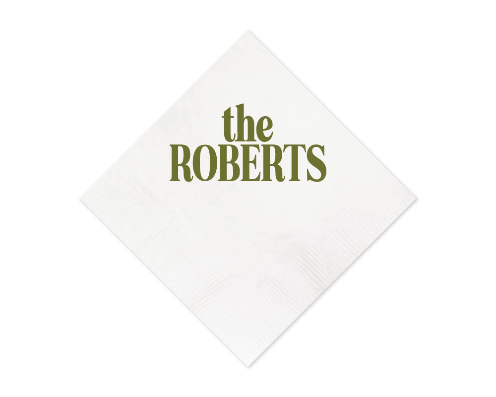 At Home Collection | Personalized Last Name Napkins, #35