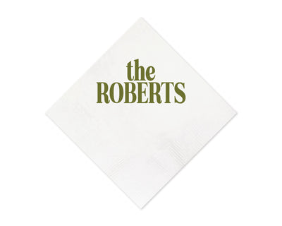 At Home Collection | Personalized Last Name Napkins, #35